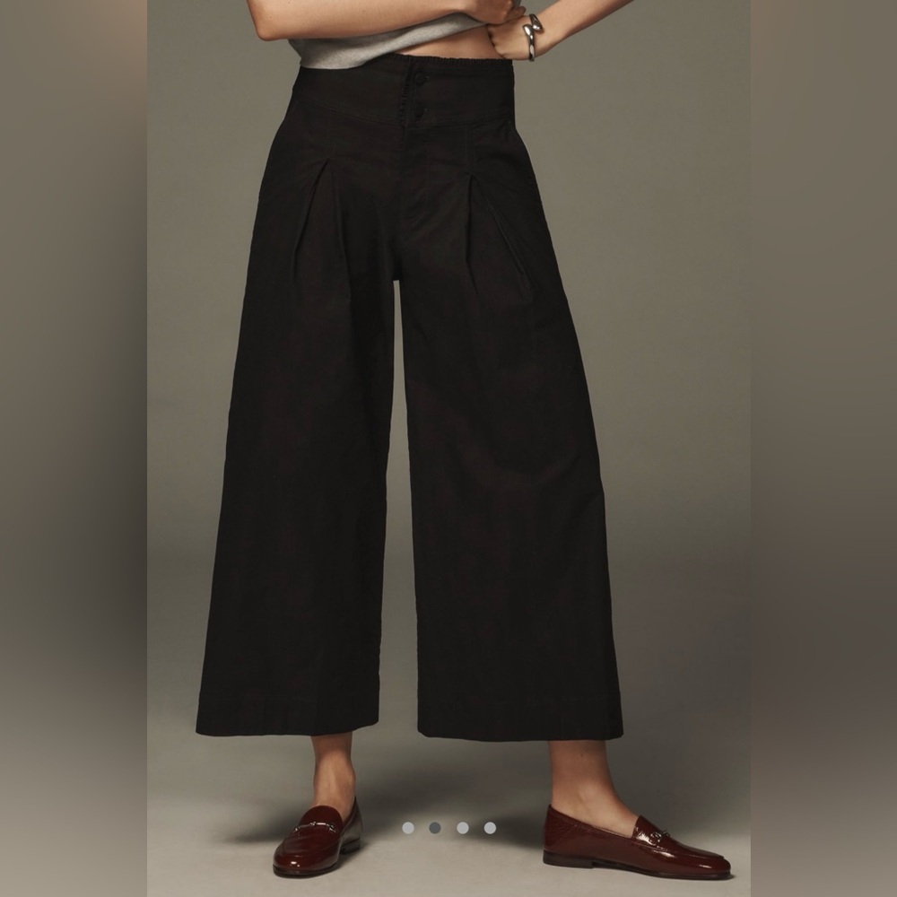 Maeve A-Line Yoke Culotte Pants - Picture 3 of 10